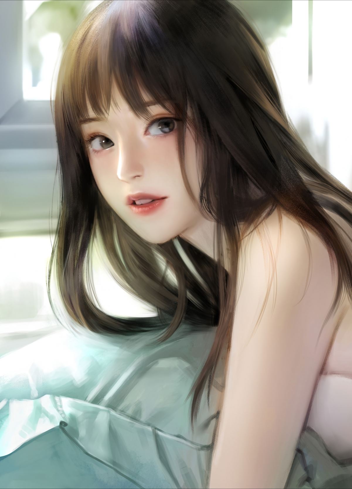 唯美好看3D女孩 长发4k手机壁纸动漫美女