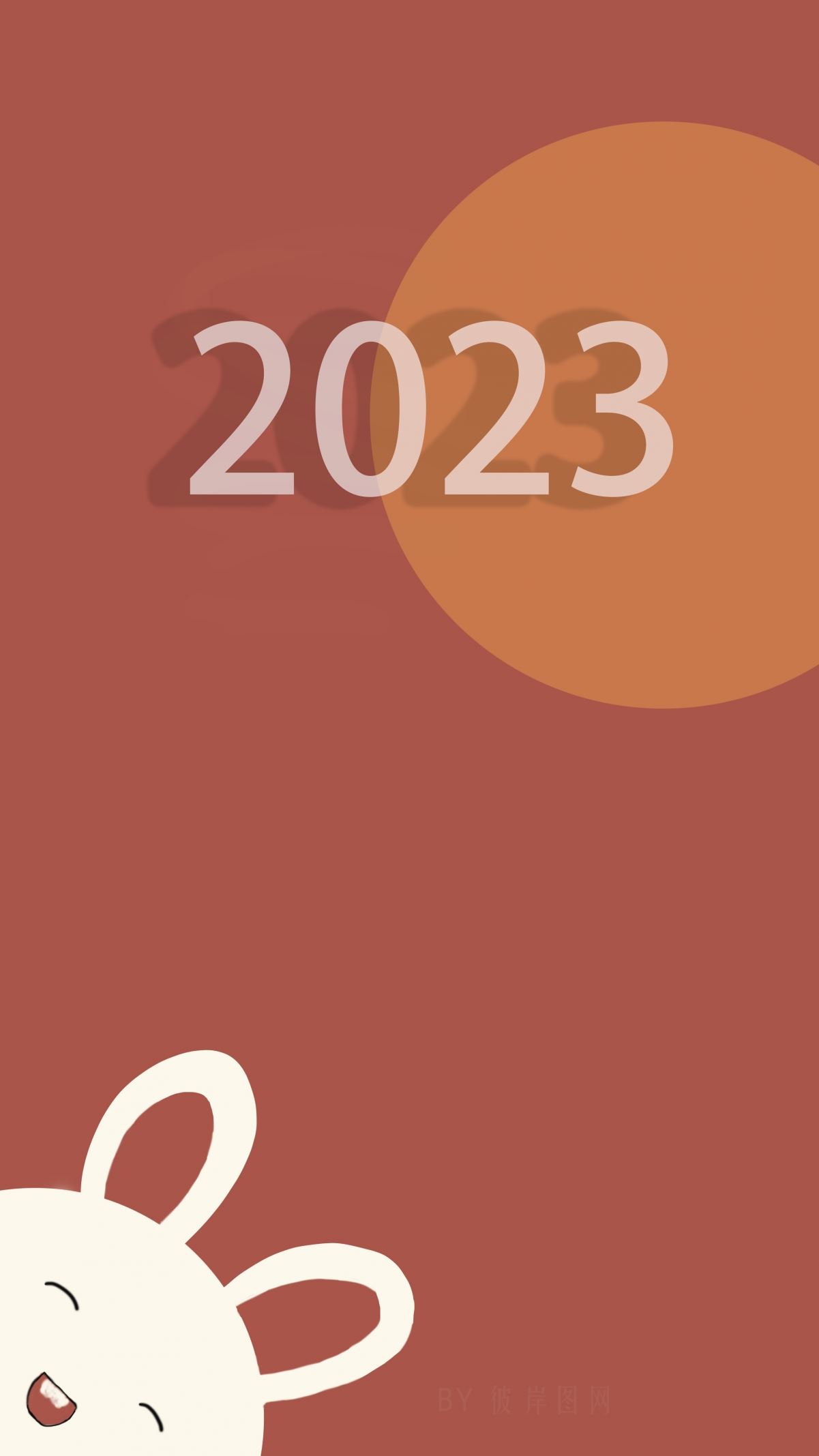 简约 2023 新年 兔子 4k 手机 壁纸 图片